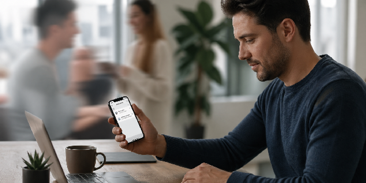 Smartphone with filtered notifications, essential alerts only, showing the benefits of mobile devices for productivity focus